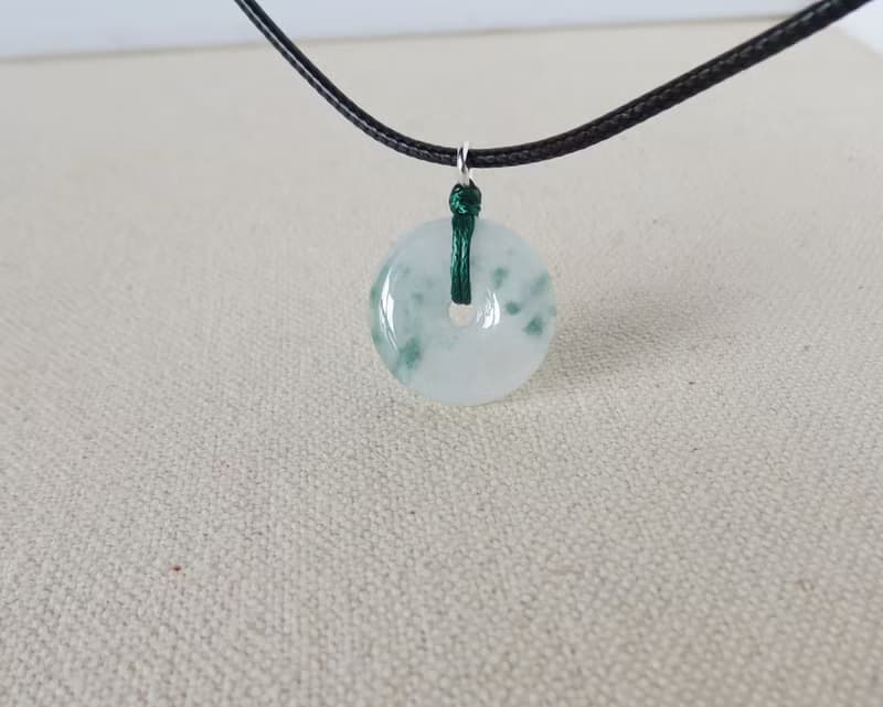 【金剛結】本命年【平安如意】冰飄花翡翠韓國蠟線項鍊NB15避邪