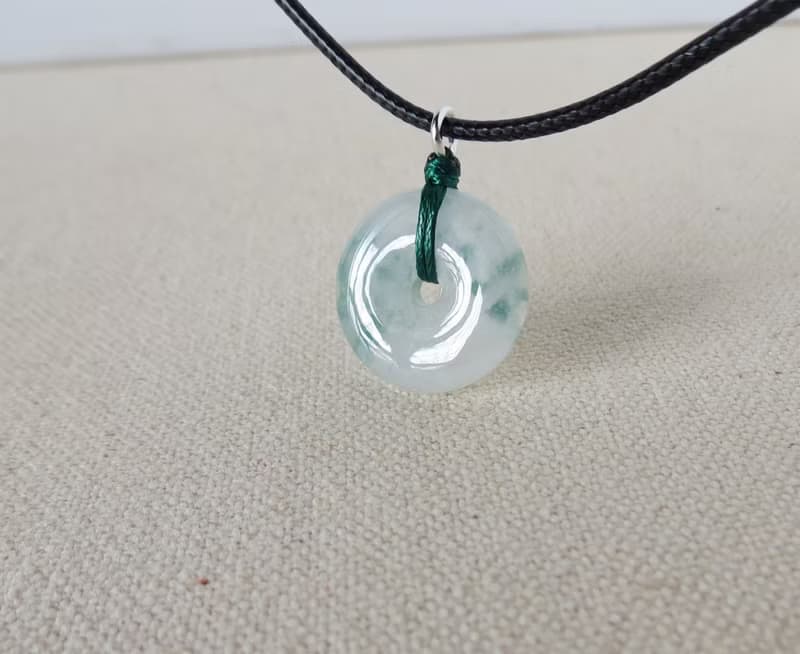 【金剛結】本命年【平安如意】冰飄花翡翠韓國蠟線項鍊NB15避邪