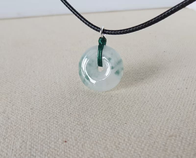 【金剛結】本命年【平安如意】冰飄花翡翠韓國蠟線項鍊NB15避邪