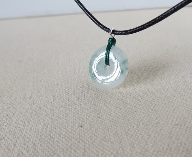 【金剛結】本命年【平安如意】冰飄花翡翠韓國蠟線項鍊NB15避邪