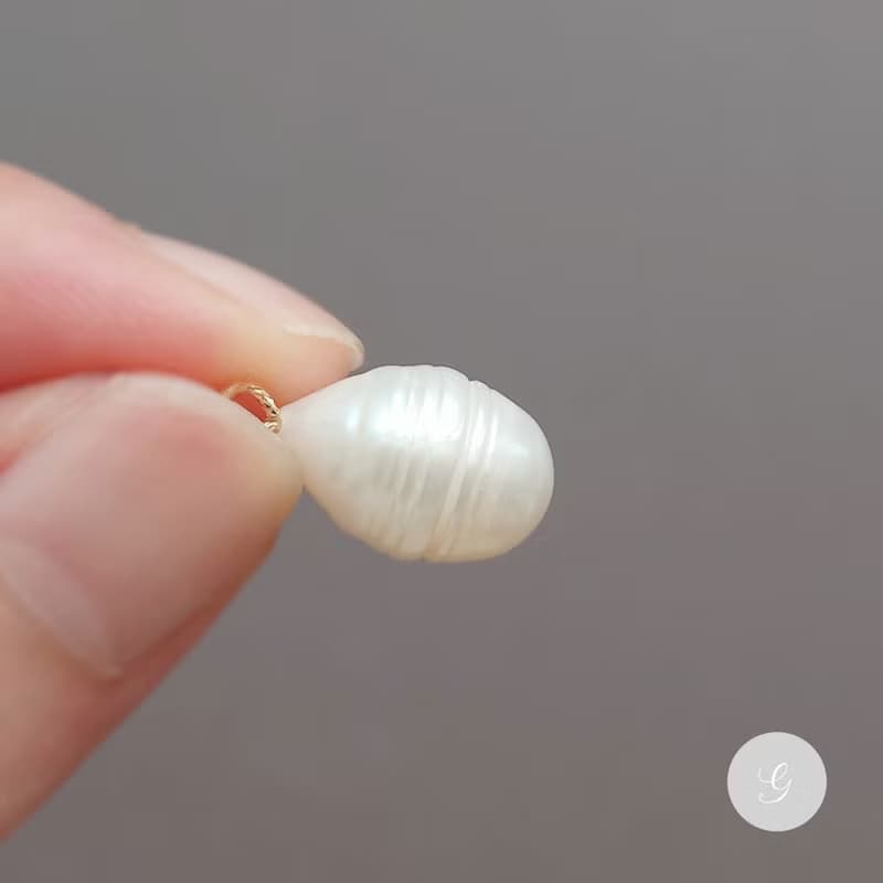 限量現貨 | 巴洛克異形淡水珍珠墜 14Kgf 包金 長鍊 洋裝鍊