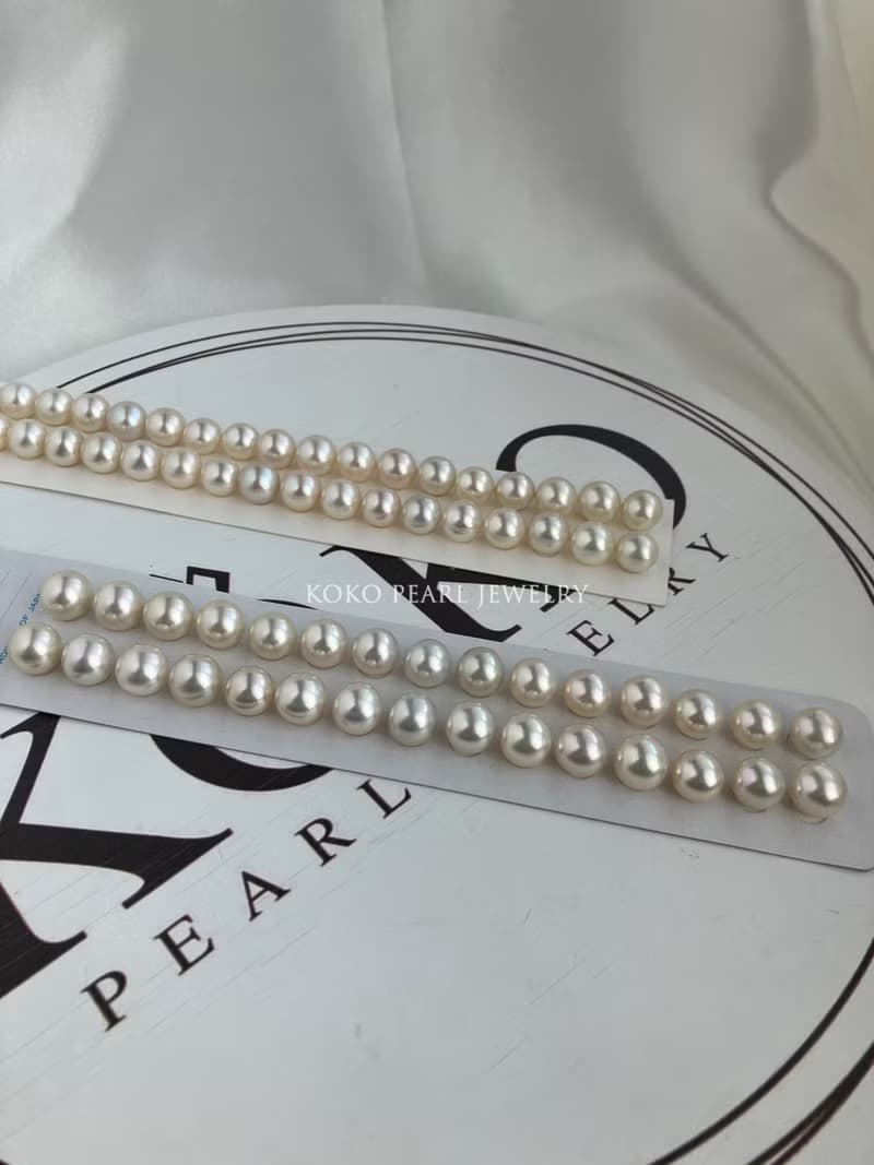 【性價比精品】澳白珍珠 11-12mm近圓饅頭珠 香檳色 珍珠耳釘耳夾