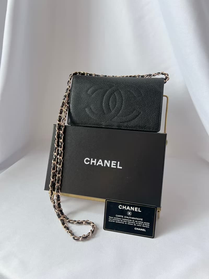 CHANEL CC long wallet 長錢包 銀包 配加肩帶 日本中古vintage