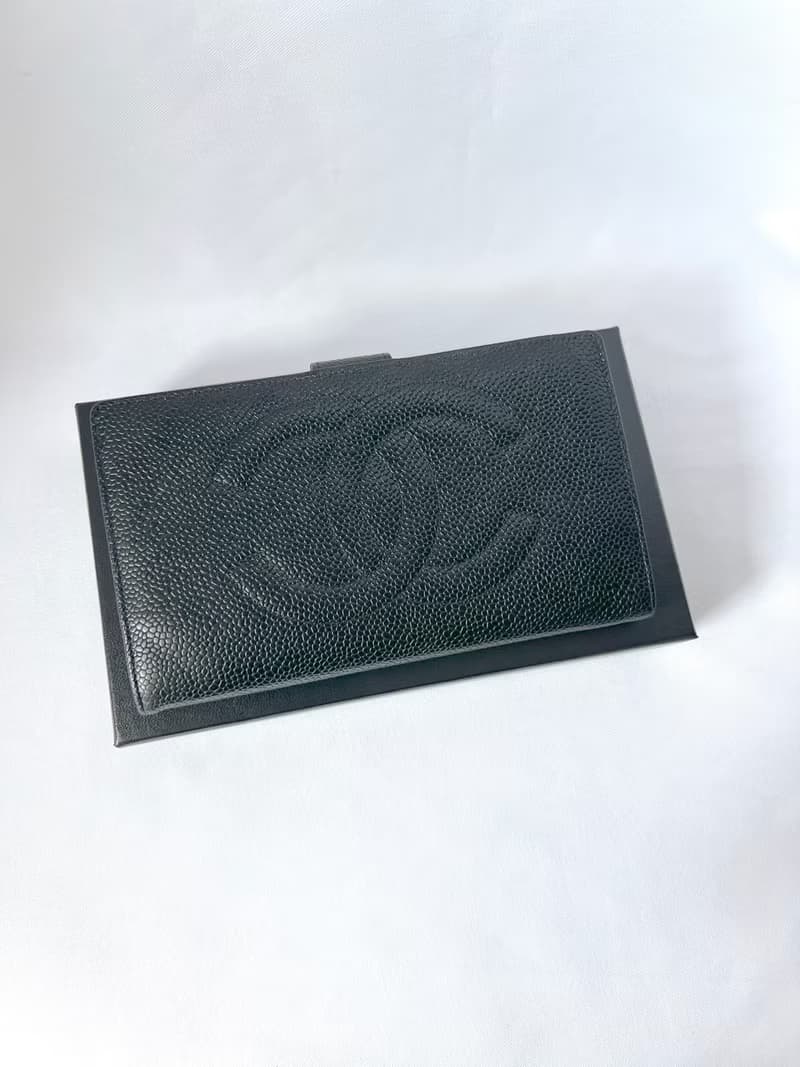 CHANEL CC long wallet 長錢包 銀包 配加肩帶 日本中古vintage