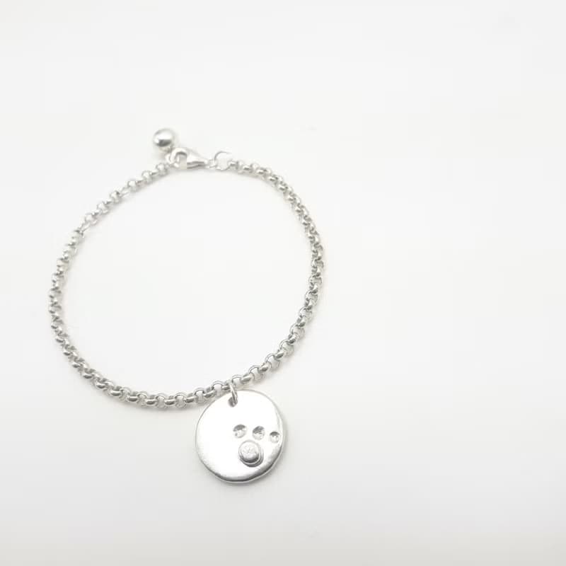 V13款-做不出一樣的銀手鍊-狗狗腳印-925純銀手鍊-御匠敲飾
