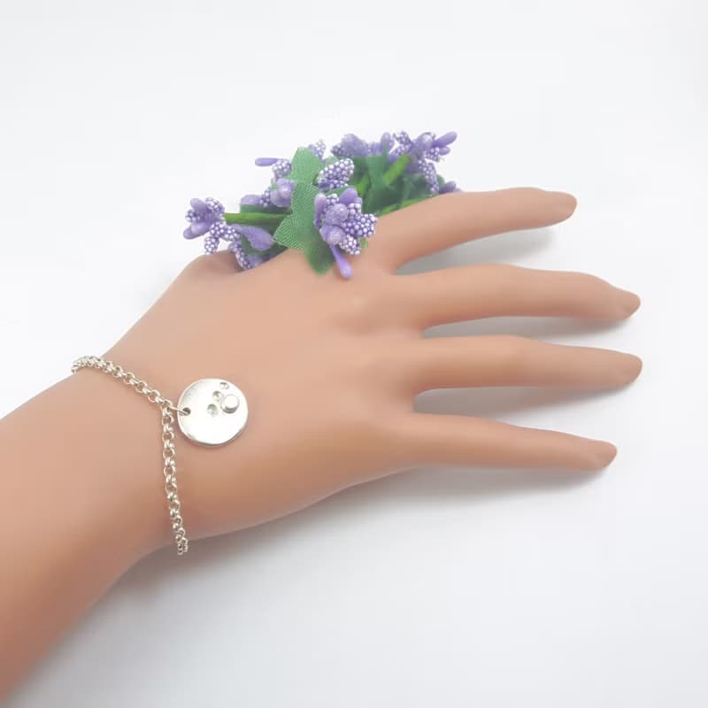 V13款-做不出一樣的銀手鍊-狗狗腳印-925純銀手鍊-御匠敲飾