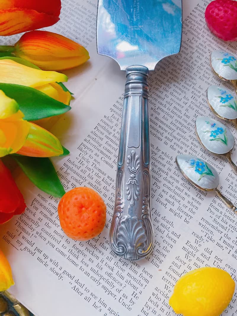 英國製鍍銀雕花蛋糕剷 派剷 蛋糕刀 餐具 婚禮 下午茶