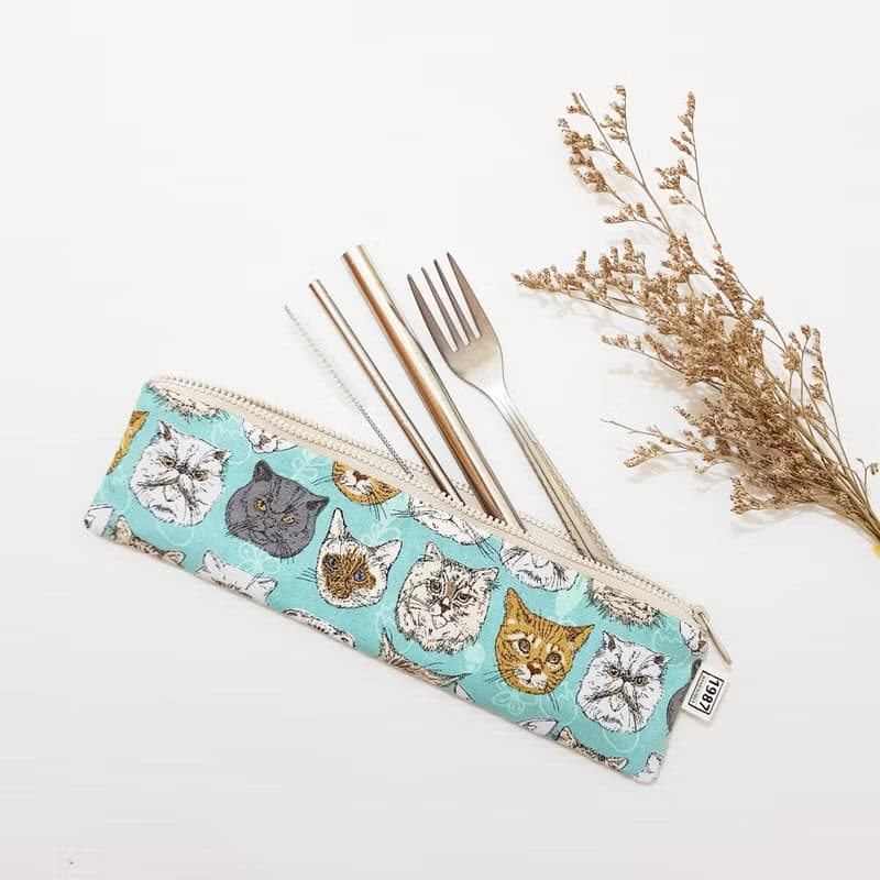 【皇上駕到-綠】 餐具袋 吸管袋 環保 筆袋 刷具袋 聖誕交換禮物