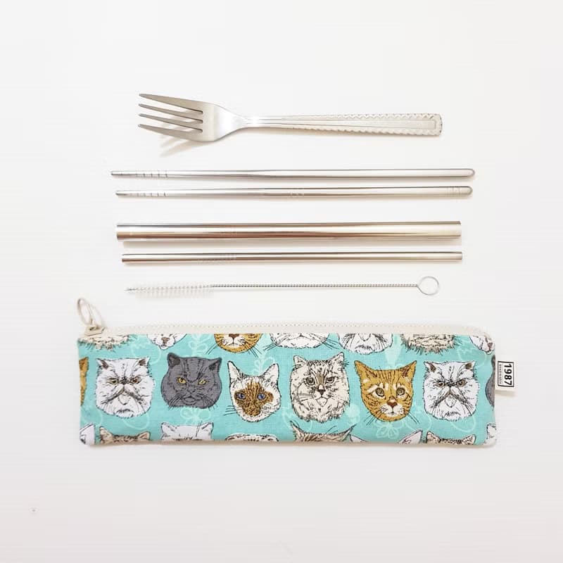 【皇上駕到-綠】 餐具袋 吸管袋 環保 筆袋 刷具袋 聖誕交換禮物