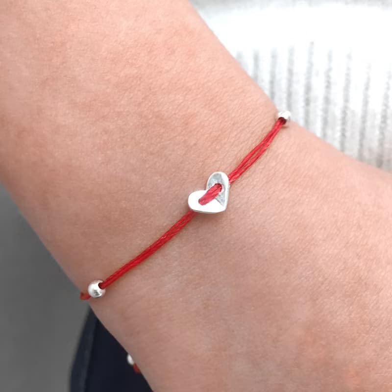 925純銀心形手鍊 純銀手繩 愛情手繩 姻緣手鍊 純銀手鍊