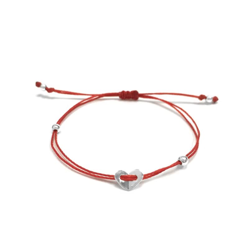 925純銀心形手鍊 純銀手繩 愛情手繩 姻緣手鍊 純銀手鍊