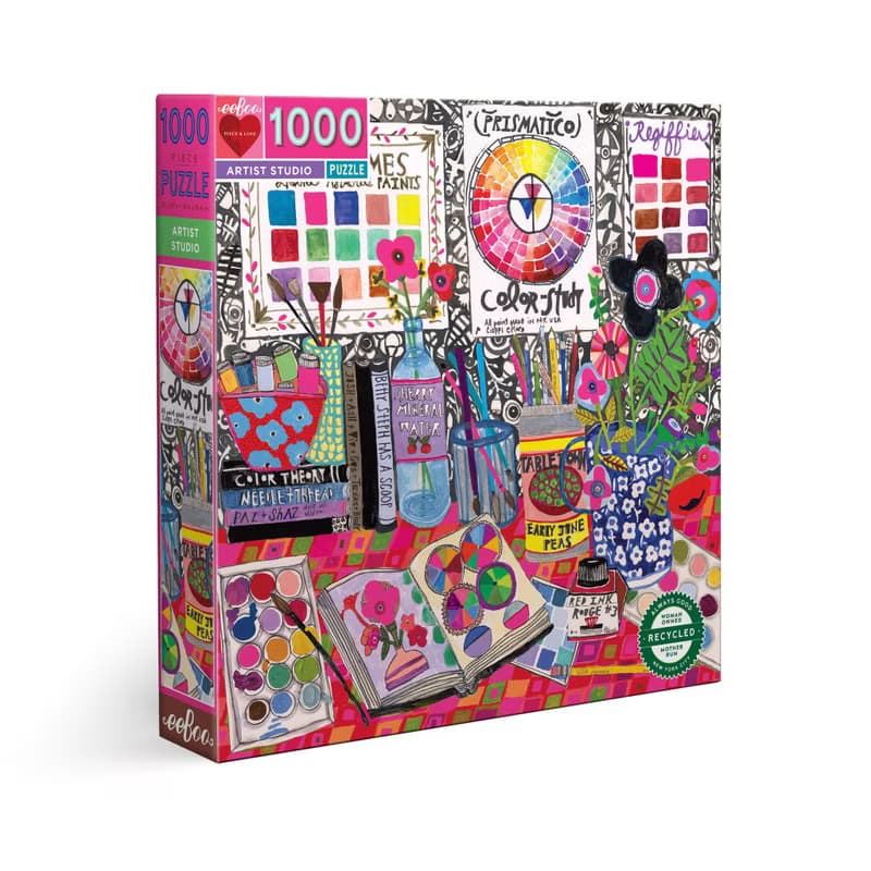 eeBoo 1000片拼圖-藝術家工作室Artist Studio 1000 Piece Puzzle