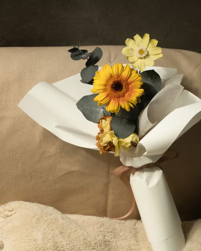 畢業季向陽系列永生中花束