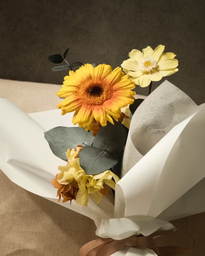 畢業季向陽系列永生中花束