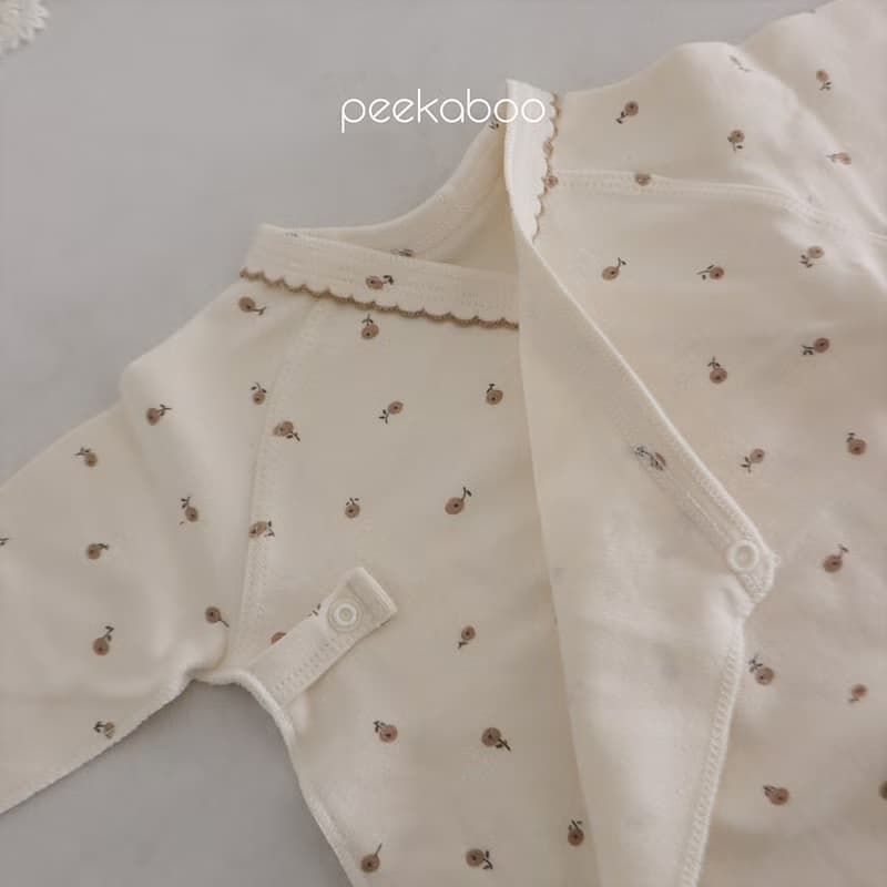 韓國果子碎花設計拼色車線領口新生兒套裝 •Lolly Newborn Set•