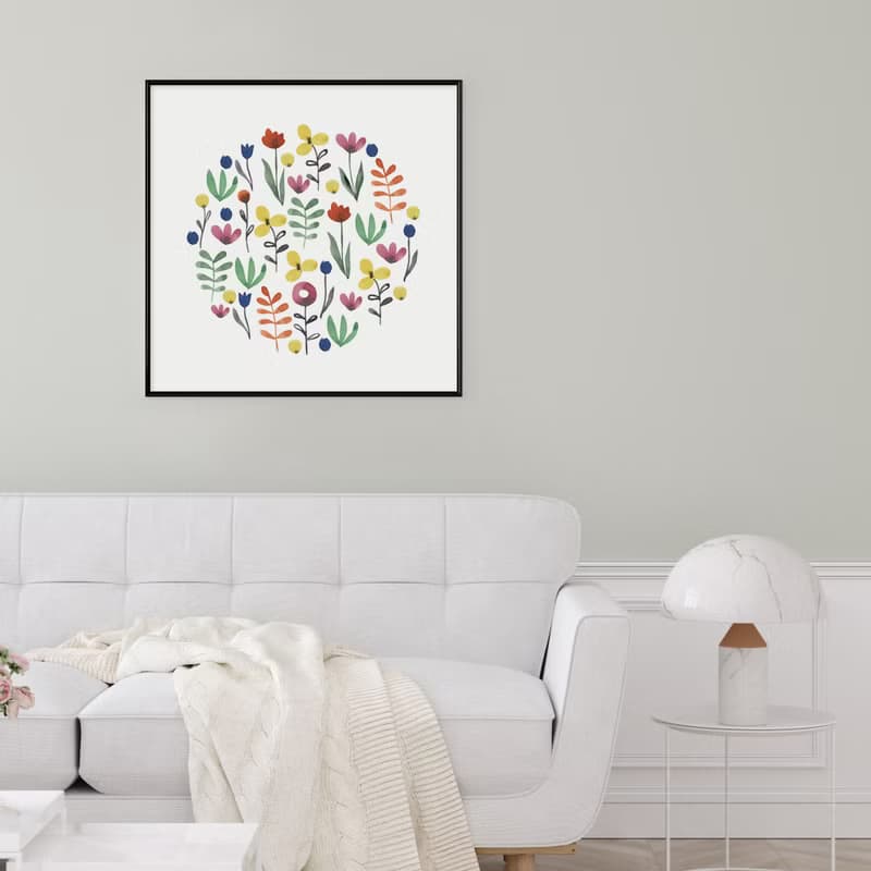 繽紛花圃 - 花卉水彩複製畫/房間布置/客廳掛畫/邊櫃擺飾/春天