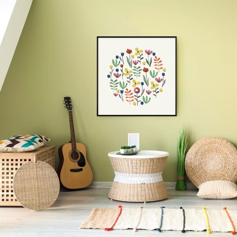 繽紛花圃 - 花卉水彩複製畫/房間布置/客廳掛畫/邊櫃擺飾/春天