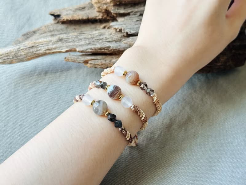 柔霧 / 波斯瑪瑙 編繩 手鍊