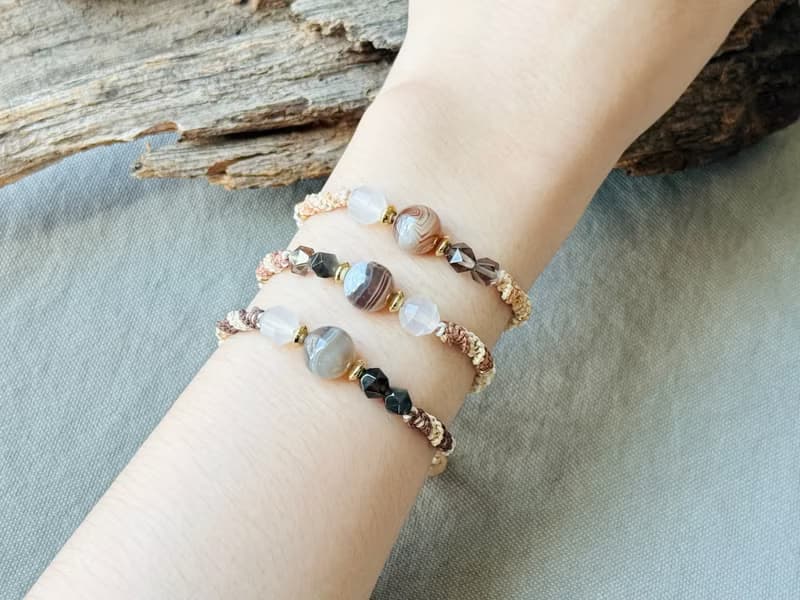 柔霧 / 波斯瑪瑙 編繩 手鍊