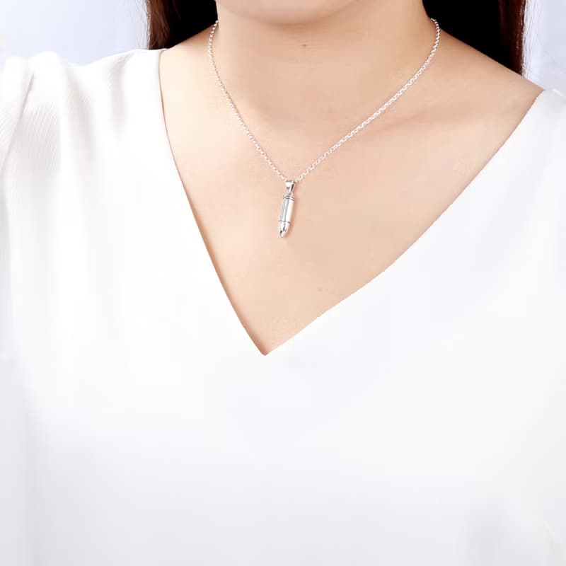 【Angel & Me】銀彈 子彈 s925 純銀 項鍊 頸鏈 生日 情人節 禮物