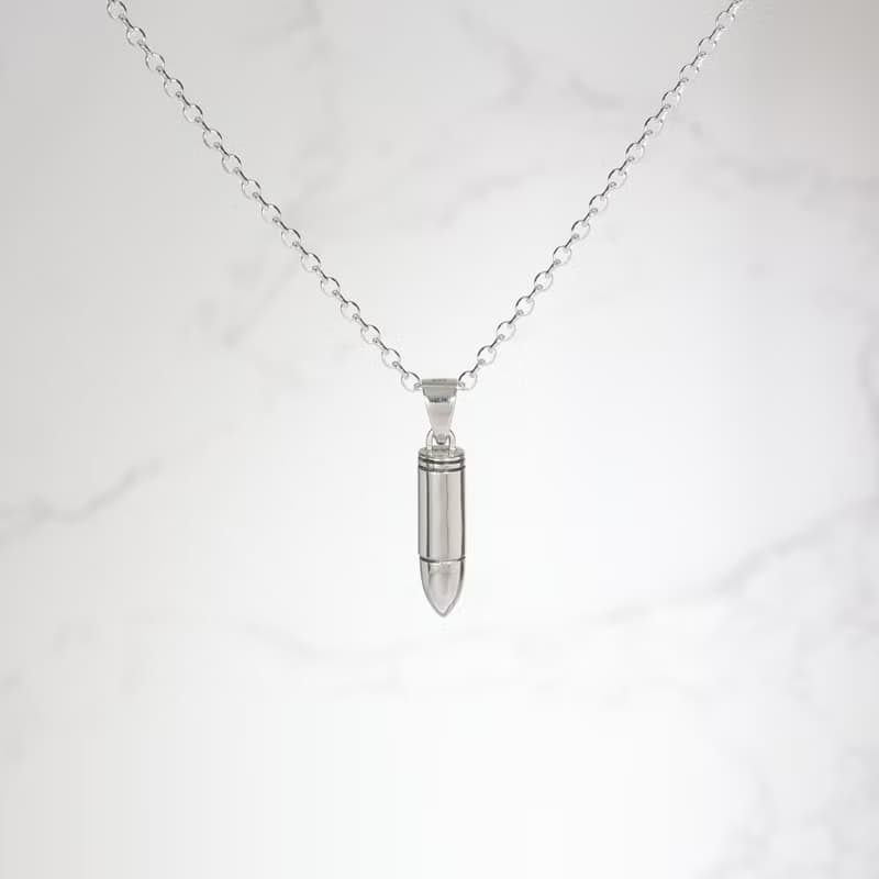 【Angel & Me】銀彈 子彈 s925 純銀 項鍊 頸鏈 生日 情人節 禮物