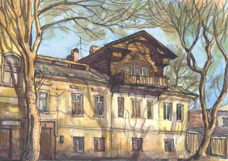 Custom portrait House WATERCOLOR PAINTING Personalized gift houses Portrait