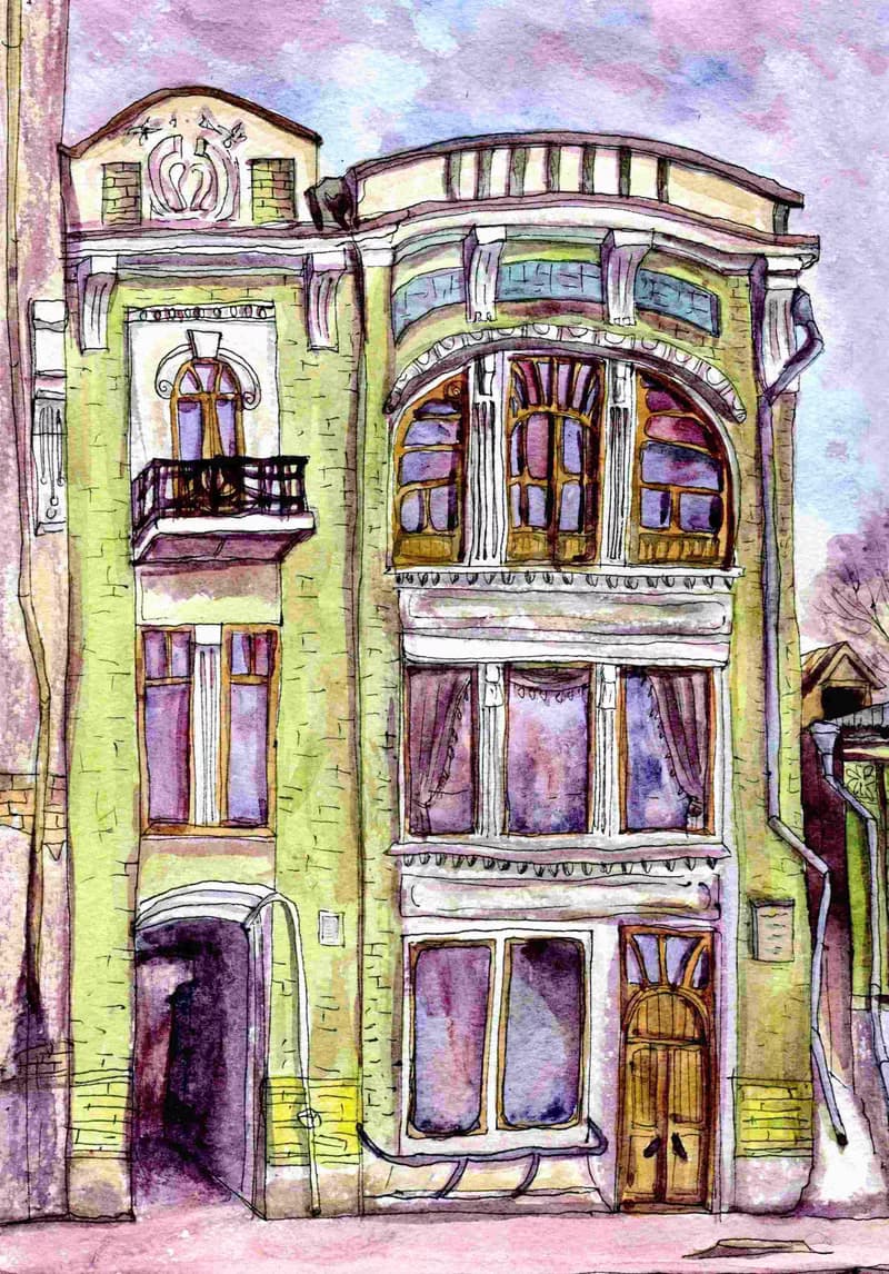 Custom portrait House WATERCOLOR PAINTING Personalized gift houses Portrait