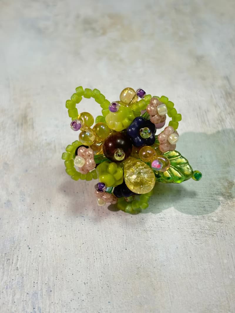 串珠耳環 原創手作耳飾 串珠花朵耳環 奇幻森林