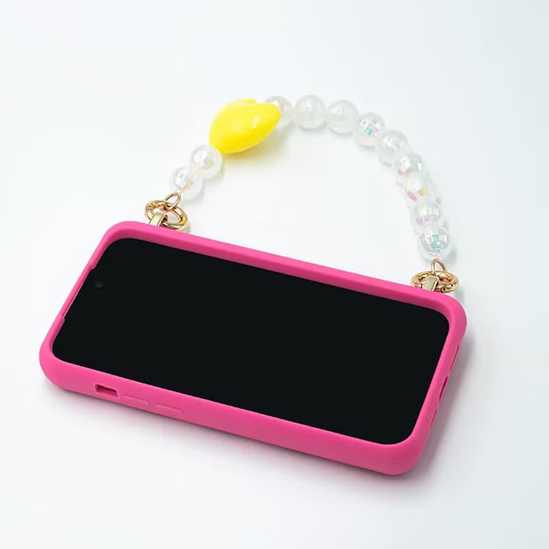 【Candies】iPhone 15 系列 - 愛心小香風晚宴包 桃粉 手機殼七夕