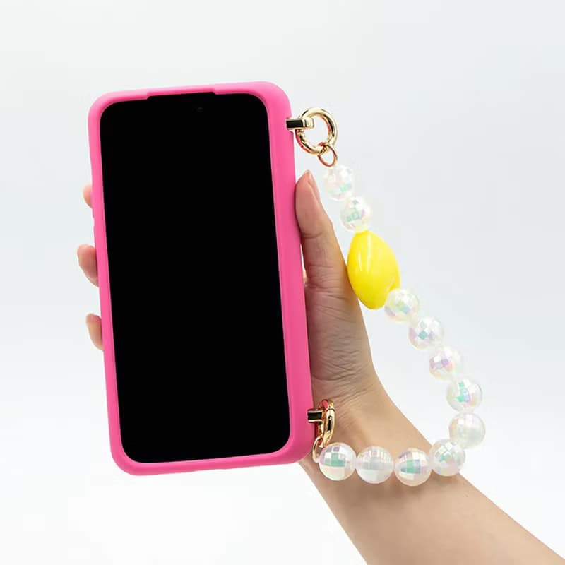 【Candies】iPhone 15 系列 - 愛心小香風晚宴包 桃粉 手機殼七夕
