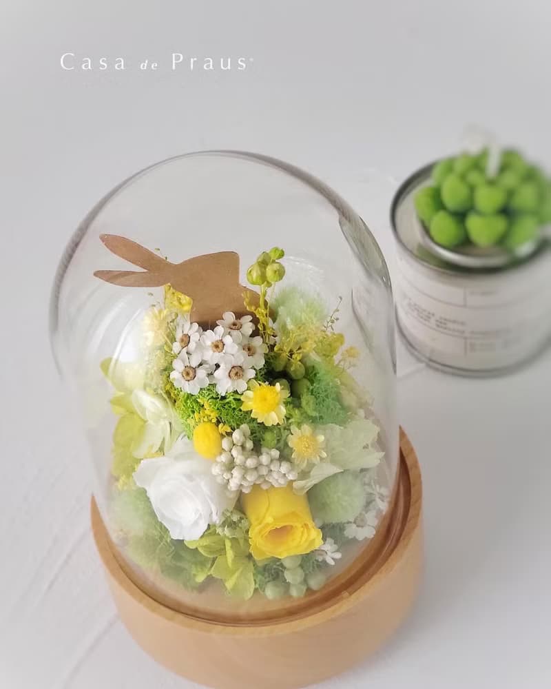 幸福花園兔・旋轉音樂盅 生日、告白、節慶首選・綻放專屬心意