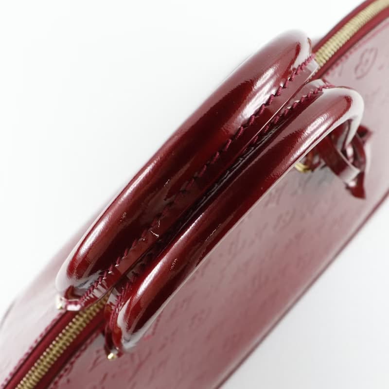 【日本直送】ルイ・ヴィトン LOUIS VUITTON アルマGM ハンドバッグ M93596 ヴェルニ ポムダムール 赤 MI2079 レディース【中古】