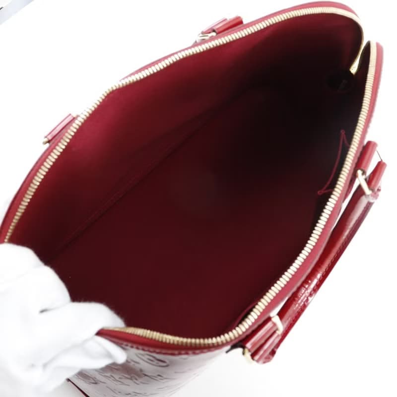 【日本直送】ルイ・ヴィトン LOUIS VUITTON アルマGM ハンドバッグ M93596 ヴェルニ ポムダムール 赤 MI2079 レディース【中古】
