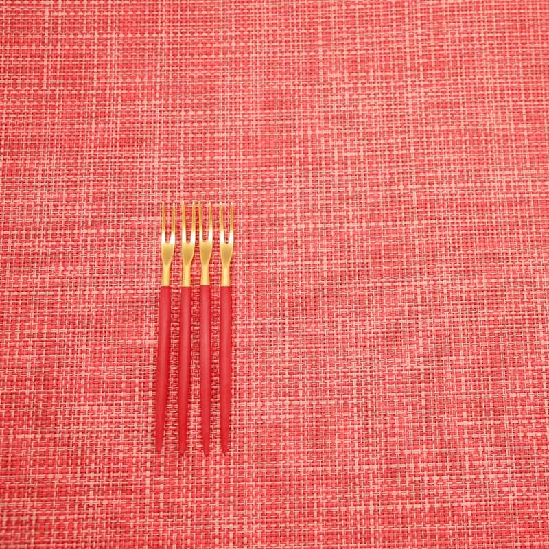 葡萄牙 Cutipol | GOA /  紅金 12CM 迷你水果叉四件組