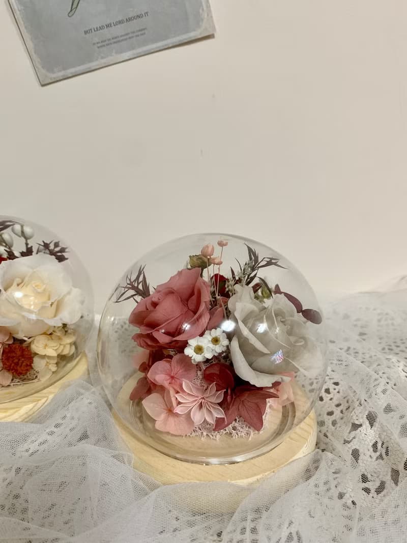 sueing_blossom 永生玫瑰玻璃罩 永生玫瑰 乾燥花 永生花