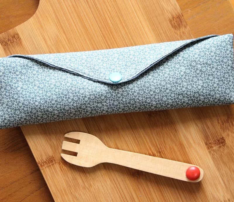 文青風環保筷袋 ~雕花藍  收納包.環保筷袋.手作餐具袋