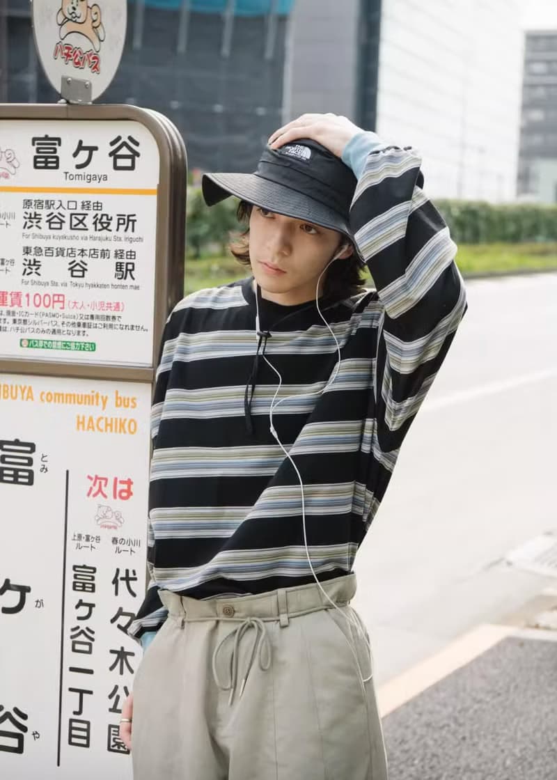 潮汐 復古撞色條紋長袖t恤