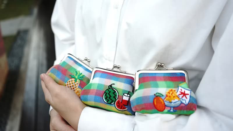 茄芷袋/刺繡/台灣/零錢包/口金包/茄織果物系列小口金包