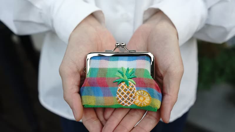 茄芷袋/刺繡/台灣/零錢包/口金包/茄織果物系列小口金包