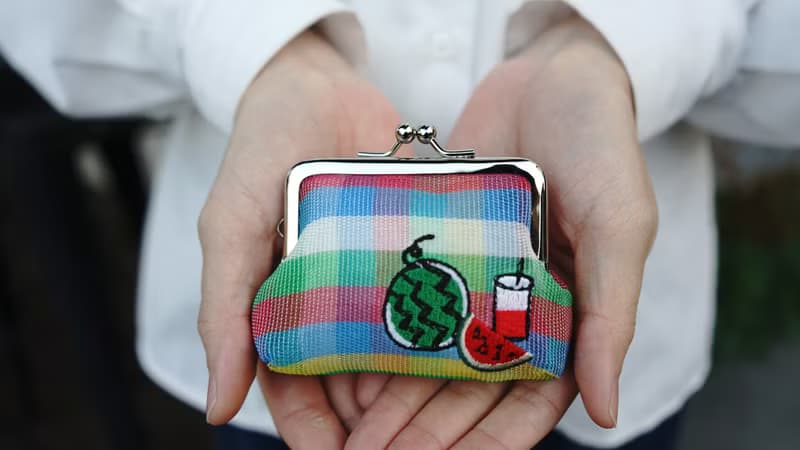 茄芷袋/刺繡/台灣/零錢包/口金包/茄織果物系列小口金包