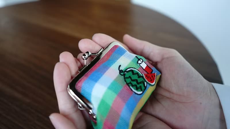 茄芷袋/刺繡/台灣/零錢包/口金包/茄織果物系列小口金包