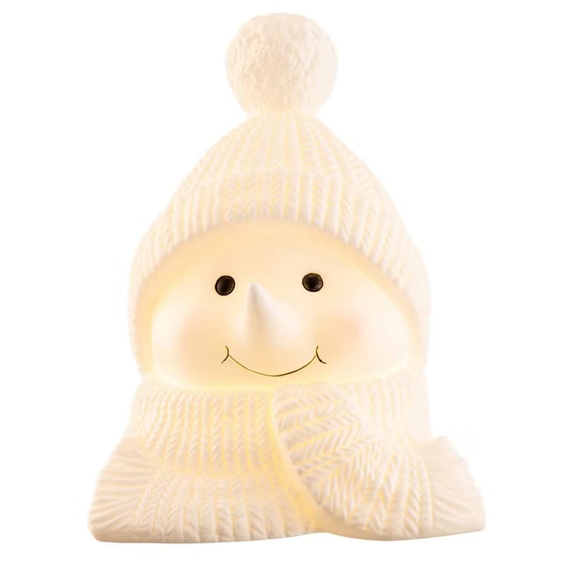 愛爾蘭Belleek Living 聖誕系列 雪人娃娃頭LED夜燈