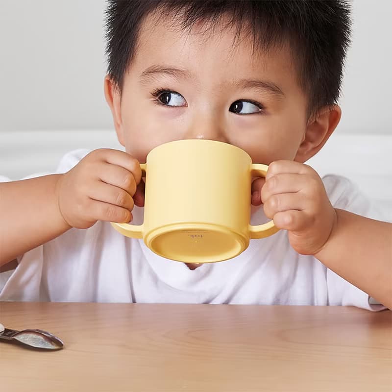 【Tak】Kids Dish 防摔雙把手水杯/ 吸管杯蓋組合
