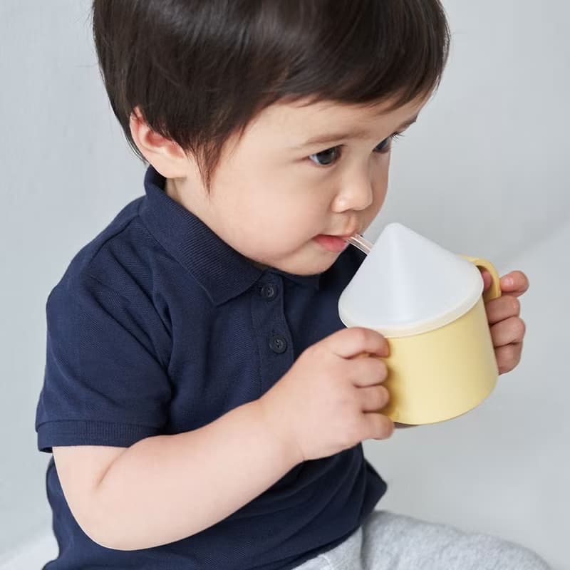 【Tak】Kids Dish 防摔雙把手水杯/ 吸管杯蓋組合