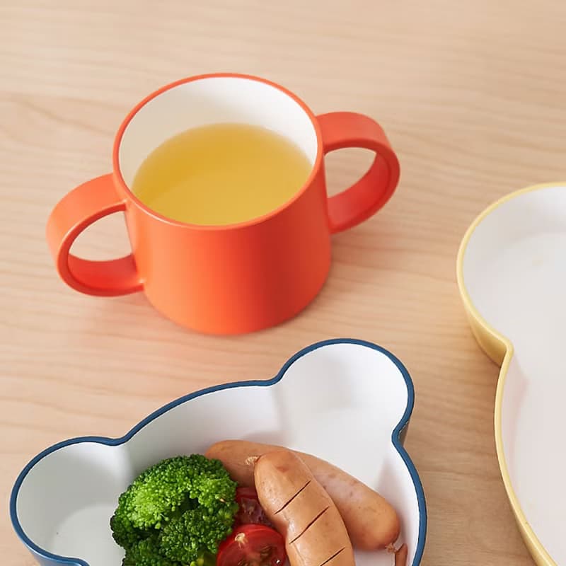 【Tak】Kids Dish 防摔雙把手水杯/ 吸管杯蓋組合