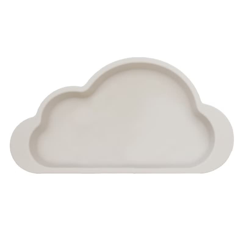 韓國【Mother's Corn】雲朵單格矽膠餐盤(天空灰)