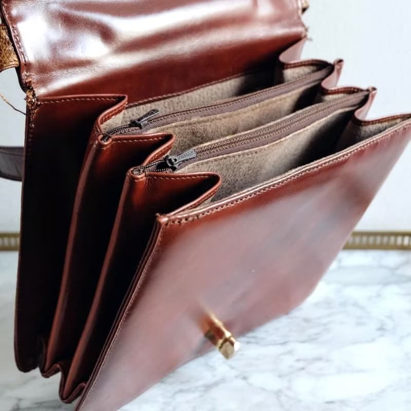 法國復古鱷魚手提皮袋