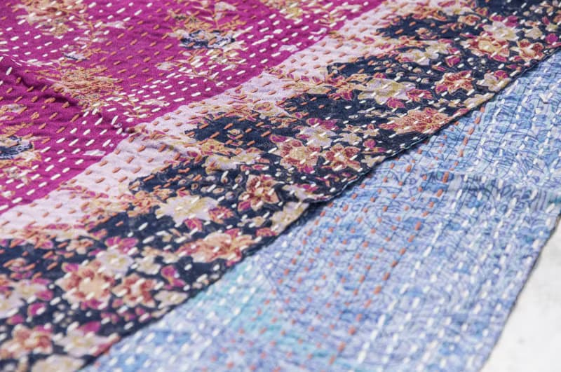 刺繡絲巾/絲綢刺繡圍巾/手縫紗麗線絲巾/印度絲綢刺繡圍巾-紫色花