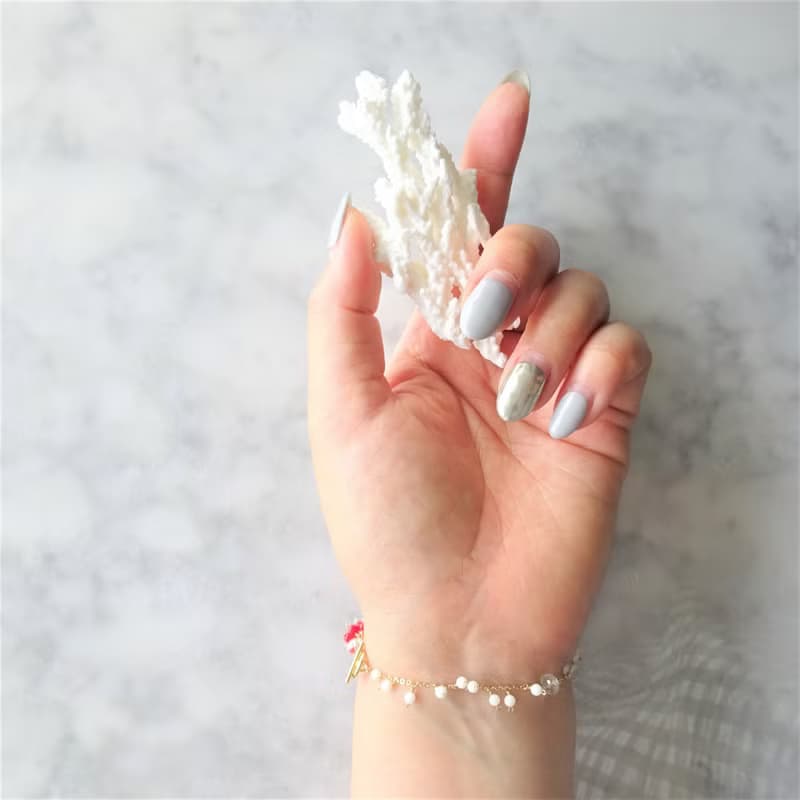 14kgf Red Coral station bracelet