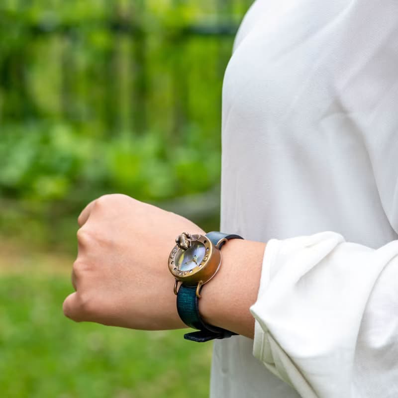 窺視著池面的青蛙 手錶 M 極光